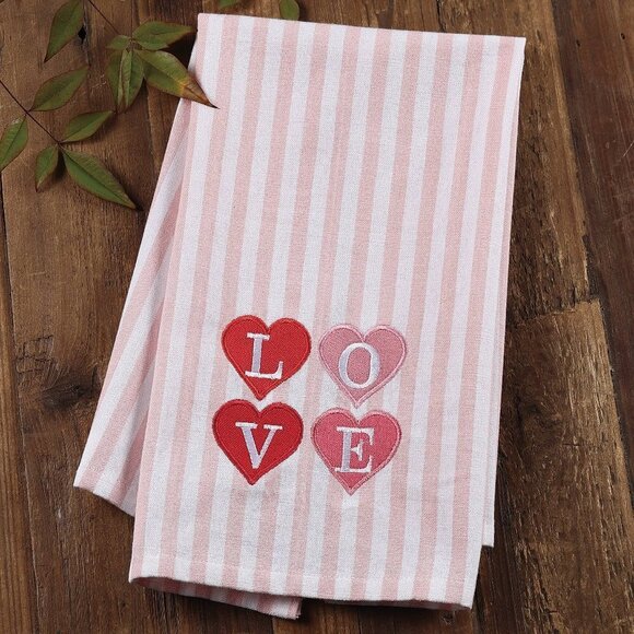 Love Heart Kitchen Towel NEW Valentine's Day - Picture 1 of 3
